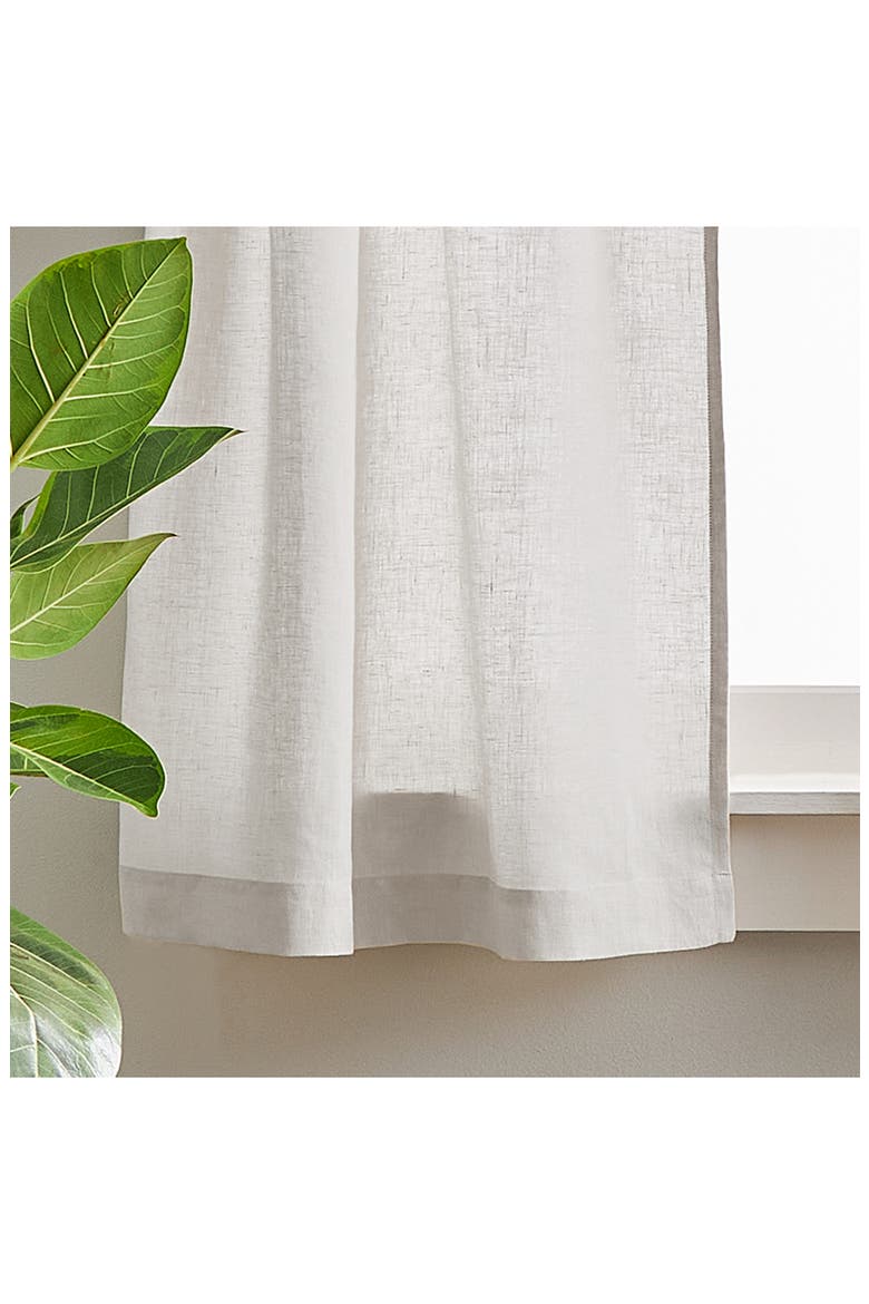 Set of 2 Tier Linen Curtain Panels, Alternate, color, SILVER