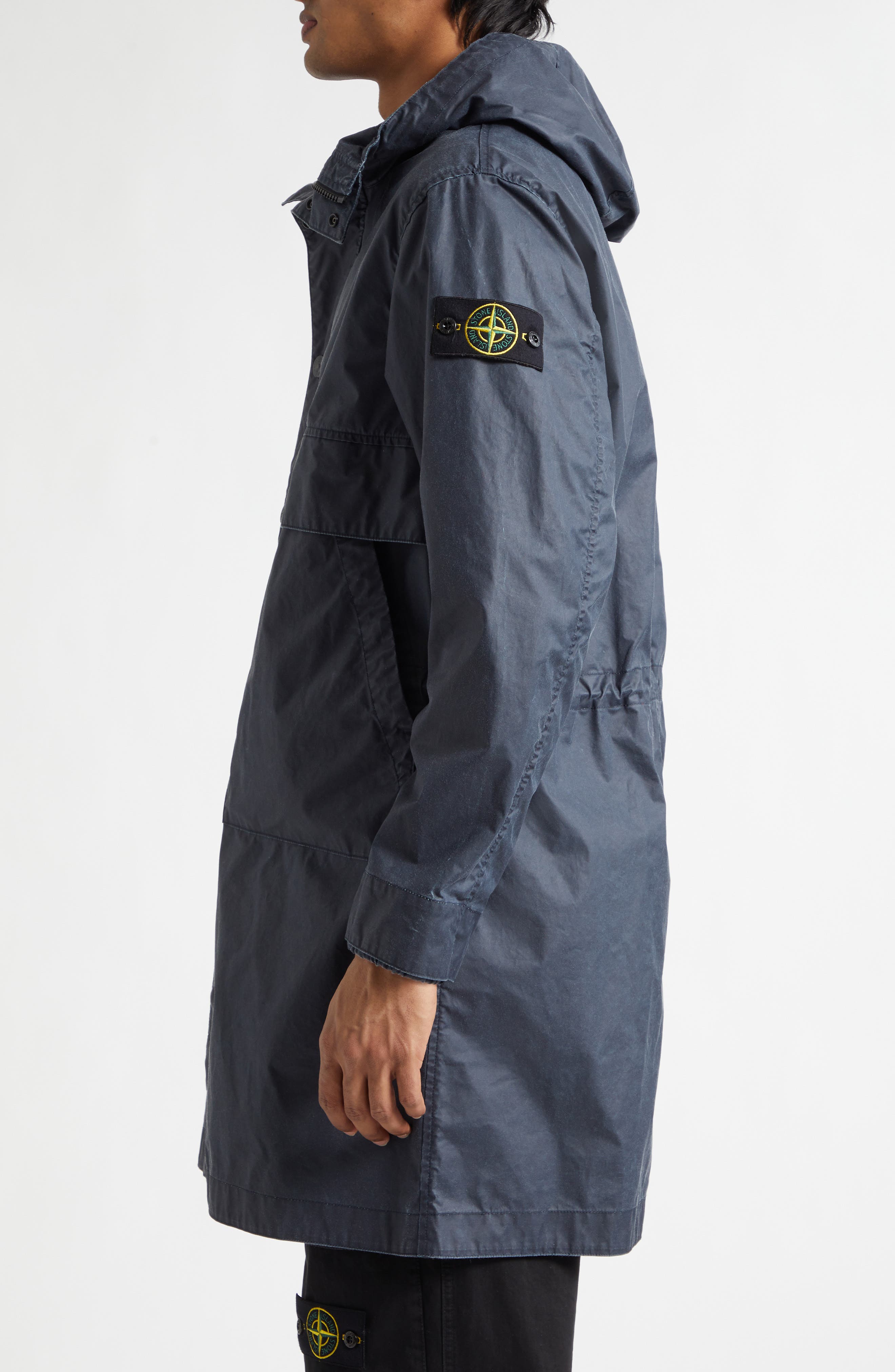 Stone Island Waxed Long Parka (Men) | Nordstrom
