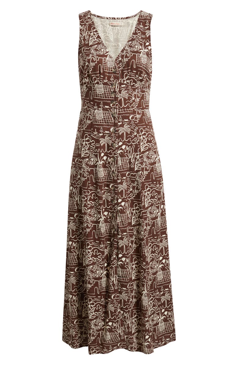 Marine Layer Camila Print Sleeveless Maxi Dress, Alternate, color, Flores Print