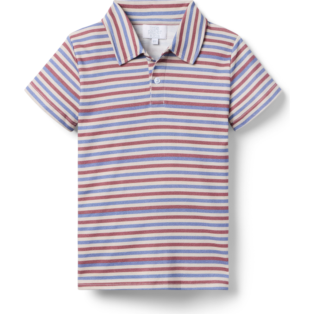 Little Paper Kids Archie Polo In Red