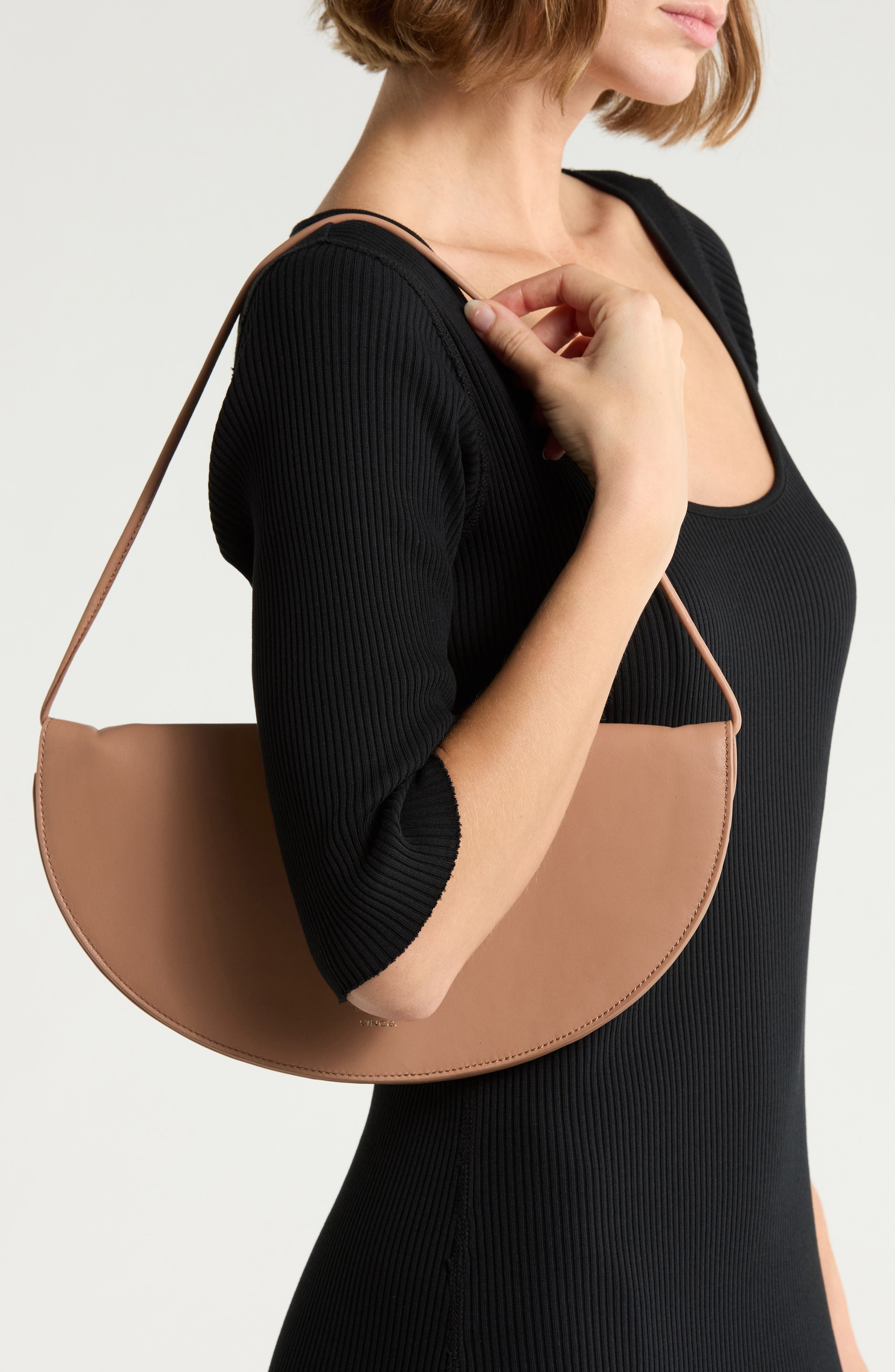 Arca Leather Clutch, Alternate, color, PECAN