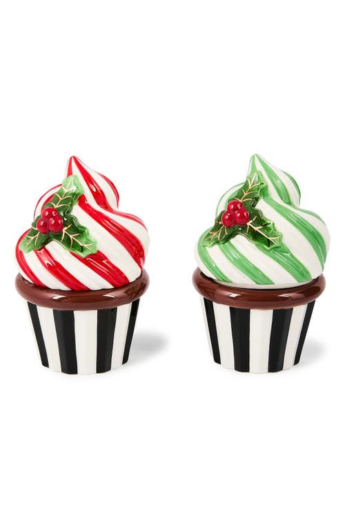 Mackenzie-childs Mackenzie Childs Check It Out Set Of 2 Cupcake Boxes In Multi