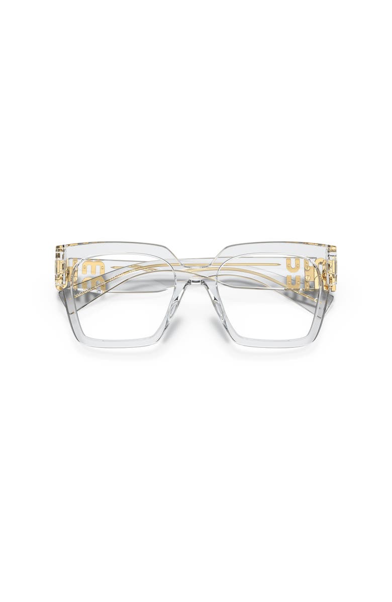 Miu Miu 52mm Square optical glasses, Alternate, color, Transparent