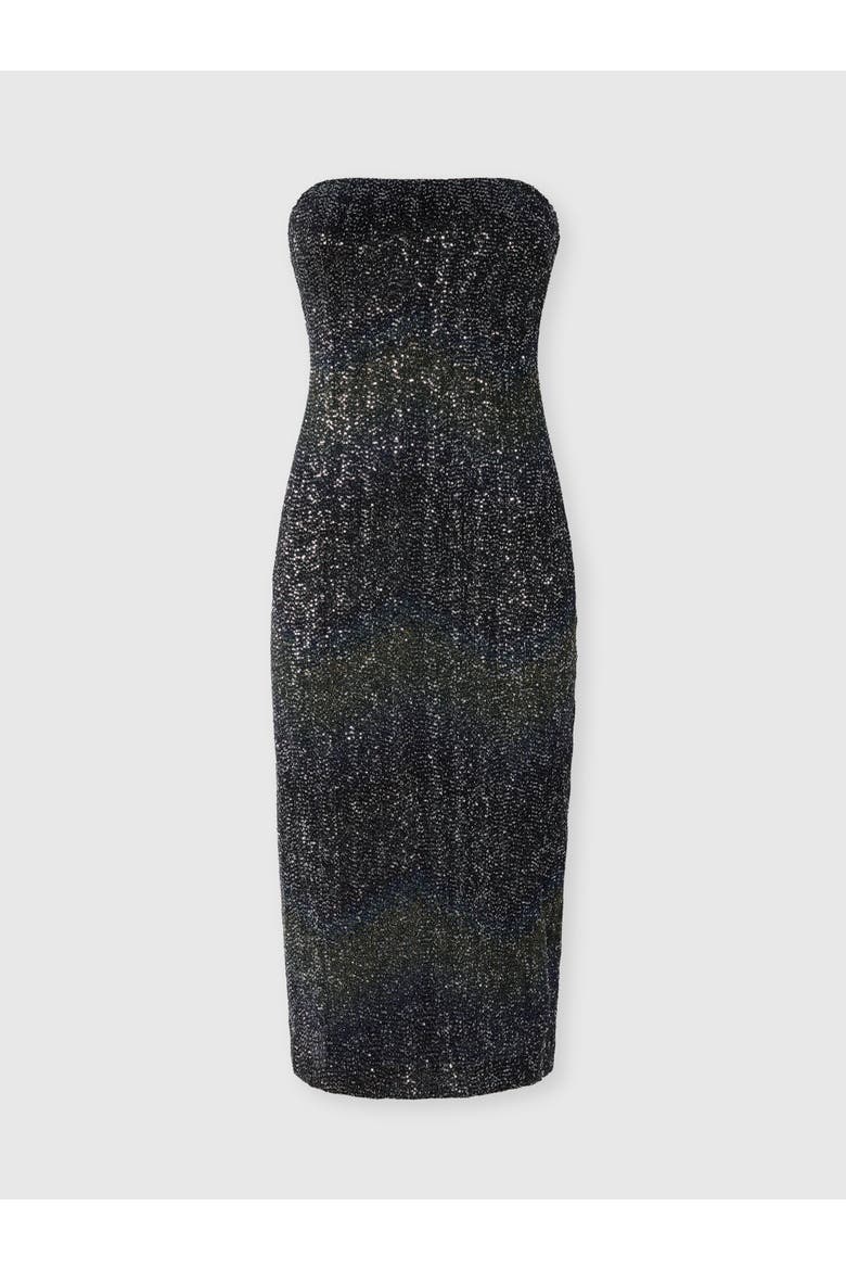 Dégradé Bustier Long Dress With Sequins, Main, color, Multicoloured