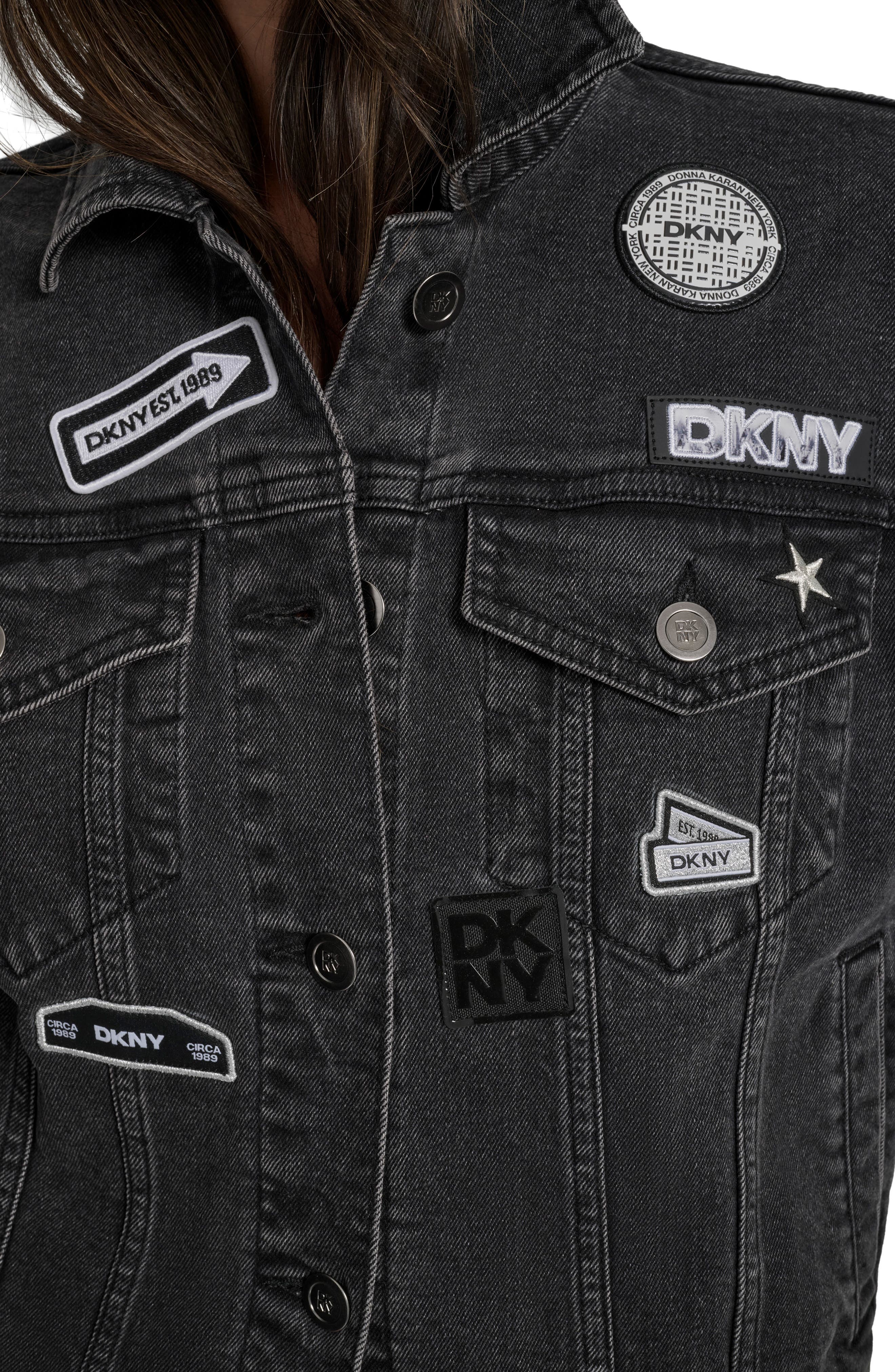 Logo Patch Denim Trucker Jacket (Women) | Nordstromrack