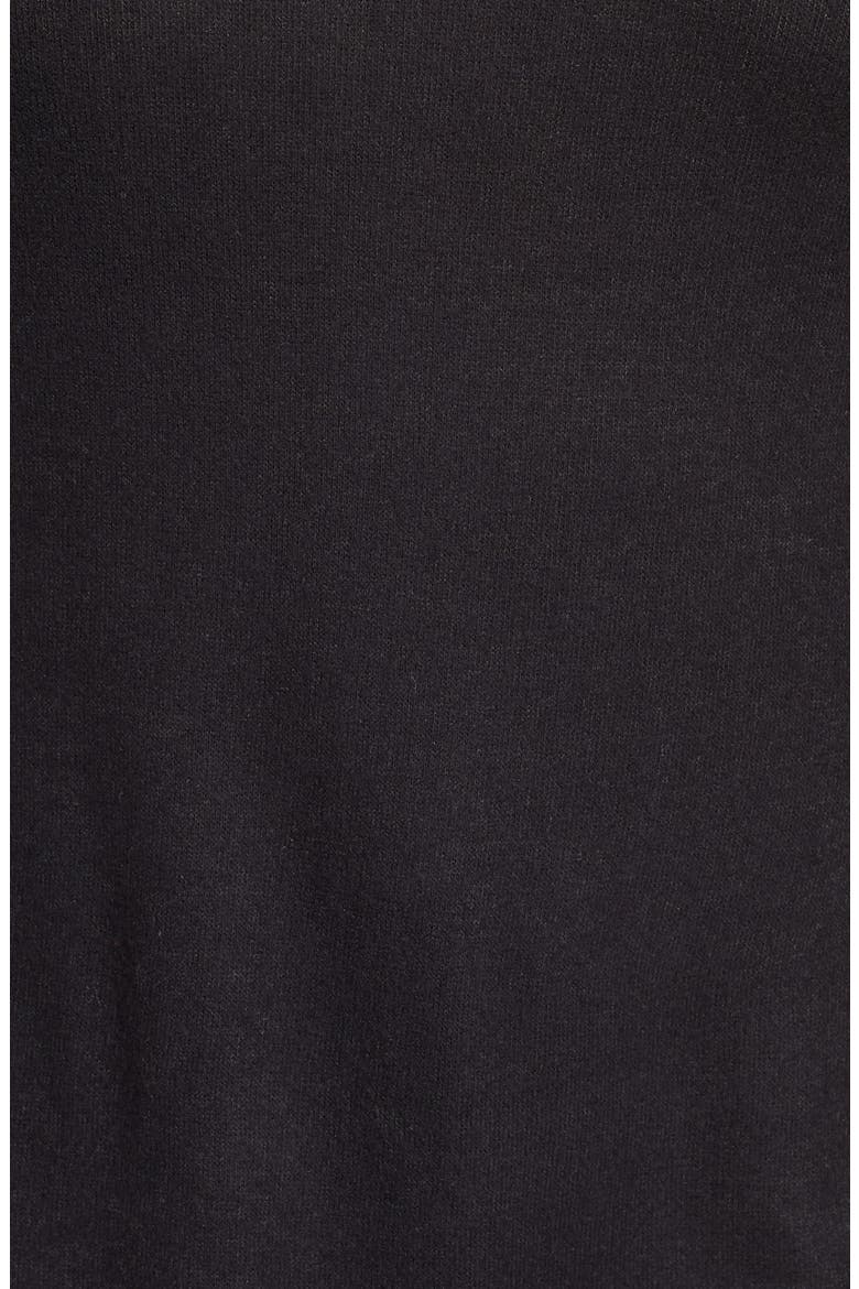 Renee Cozy Rib Contrast Detail Top, Alternate, color, BLACK