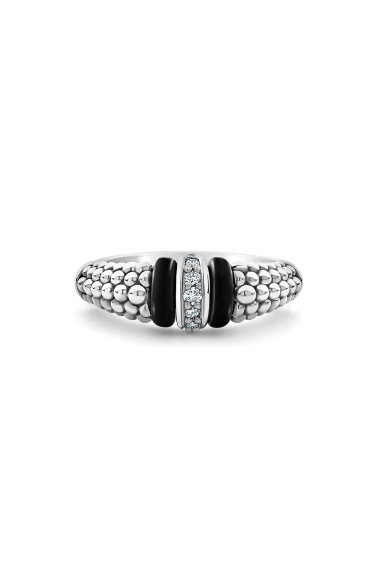 LAGOS Black Caviar Diamond Ring, Main, color, 