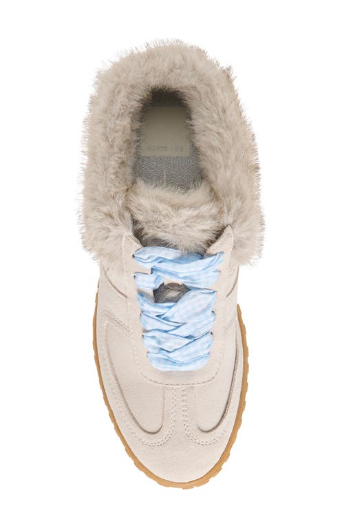 Dolce Vita Izzey Faux Fur Sneaker In Brown