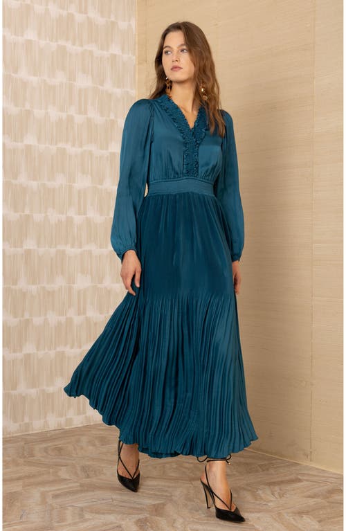 Hale Bob Alisson Charmeuse Dress In Blue