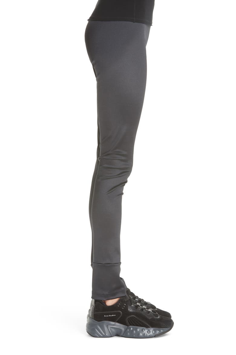 Stretch Satin Leggings, Alternate, color, BLACK