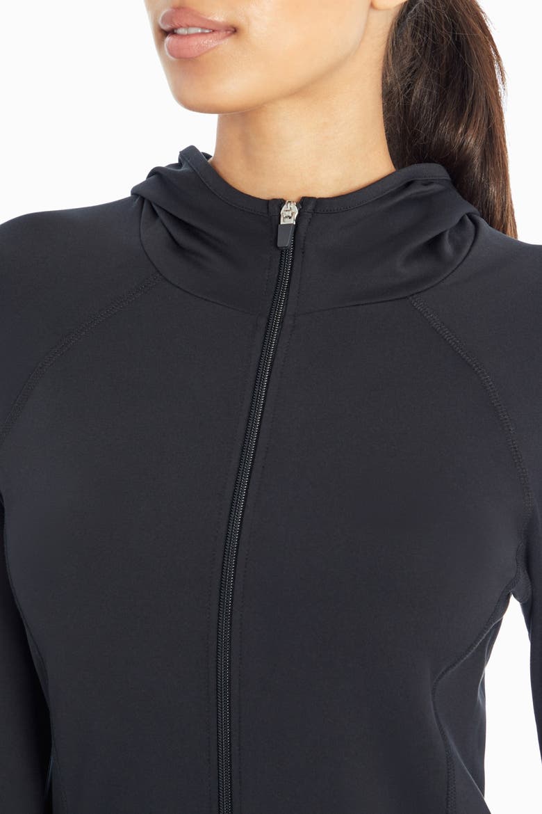 Sidney Zip Hoodie, Alternate, color, BLACK