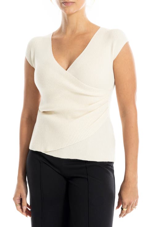 Cap Sleeve Wrap Sweater
