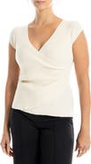 MAX STUDIO Cap Sleeve Wrap Sweater