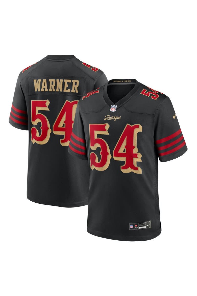 Men's Nike Fred Warner Black San Francisco 49ers 2025 Rivalries Collection Game Jersey, Main, color, Black