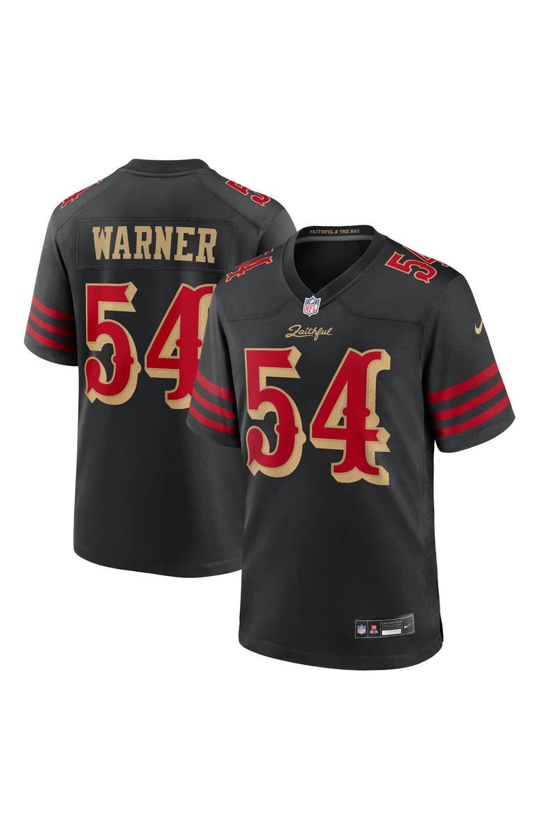 Nike Men's Nike Fred Warner Black San Francisco 49ers 2025 Rivalries Collection Game Jersey, Main, color, Black