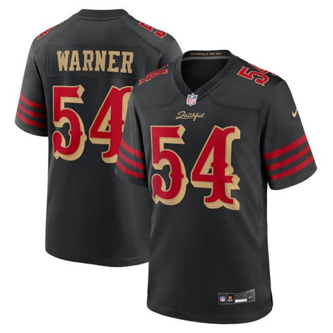 Men's Nike Fred Warner Black San Francisco 49ers 2025 Rivalries Collection Game Jersey