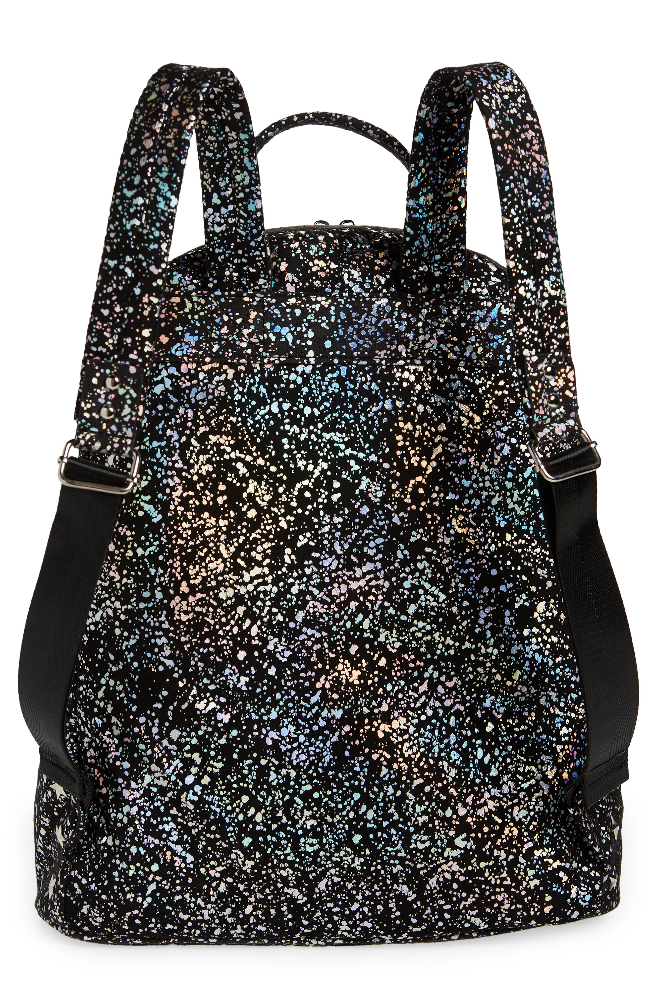 Bari Lynn Kids' Splatter Print Star Studs Canvas Backpack, Alternate, color, 