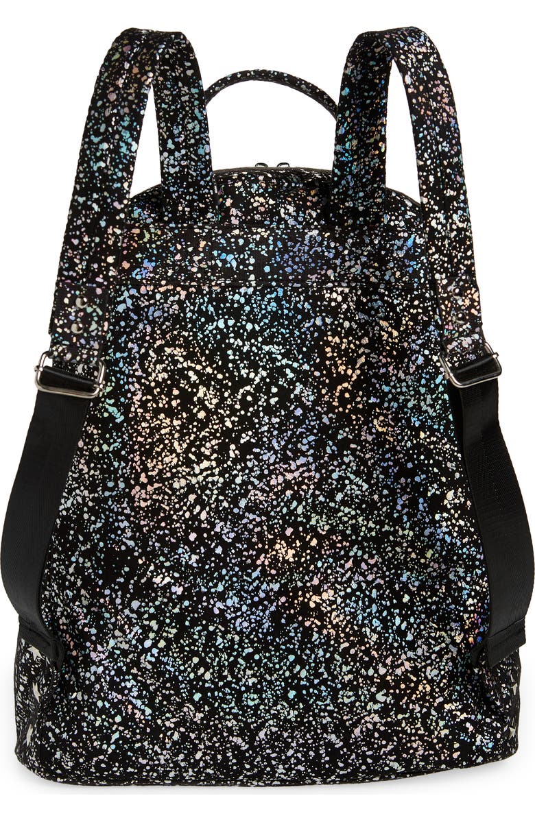 Bari Lynn Kids' Splatter Print Star Studs Canvas Backpack, Alternate, color,