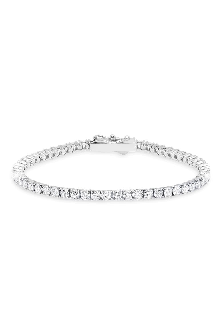 Cubic Zirconia Tennis Bracelet, Main, color, PLATINUM