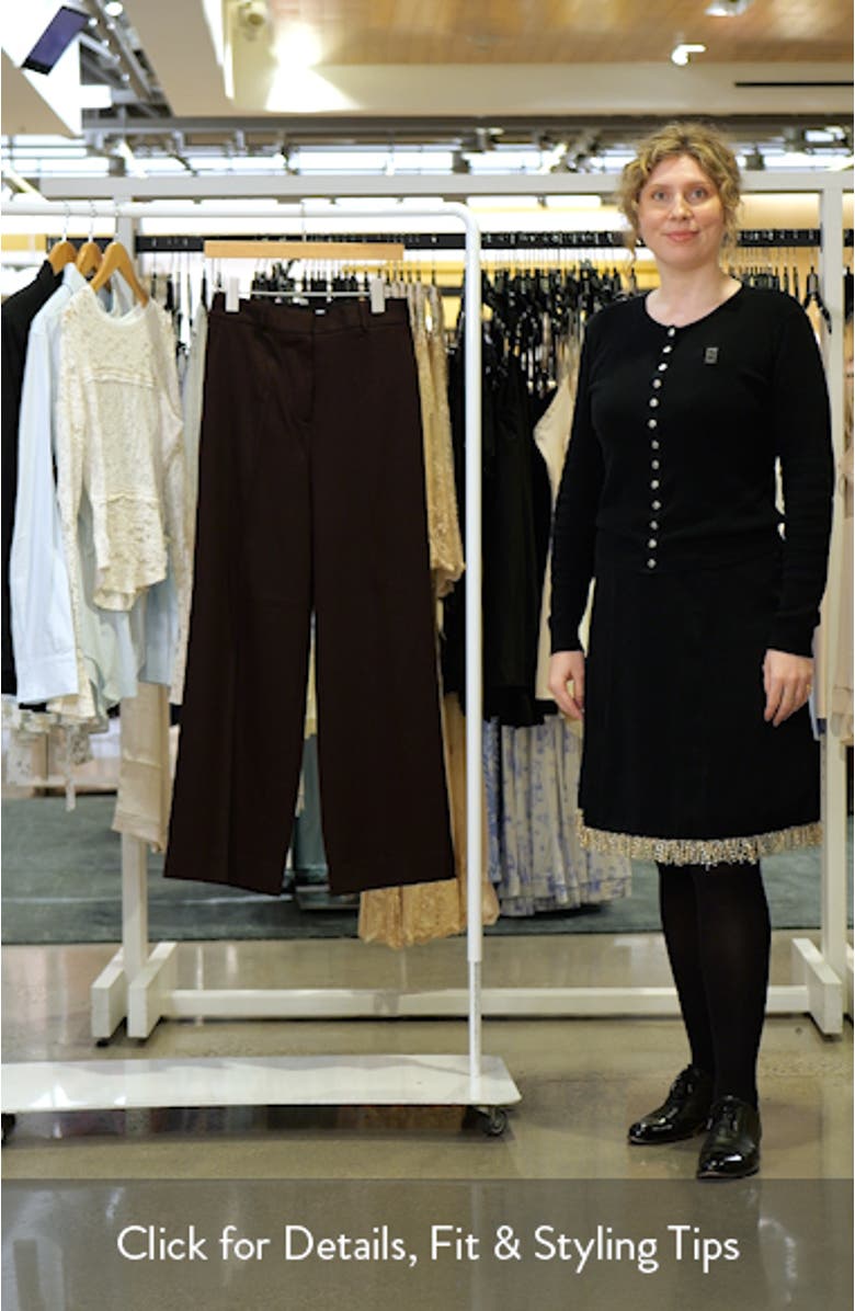 Solene Wool Blend Wide Leg Pants, sales video thumbnail
