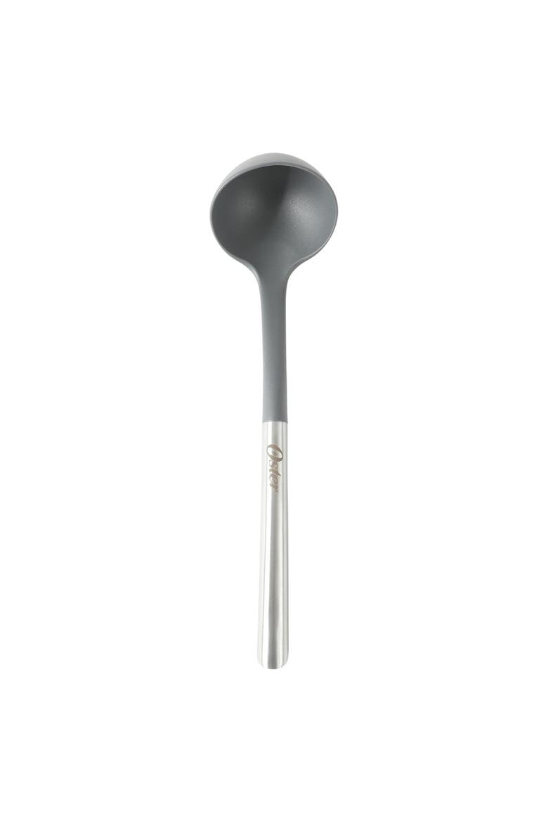 13 Inch Nylon Ladle With Stainless Steel Handle, Main, color, Silver