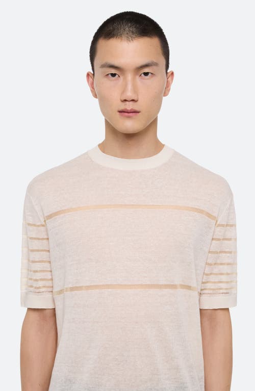 Helmut Lang Sheer Stripe Linen T-shirt