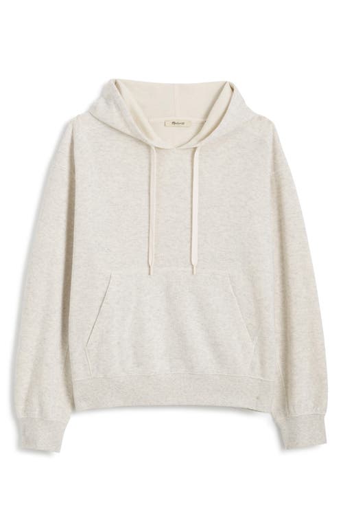 Madewell Heathered Hooded Sweatshirt In Heather Vintage Ivory