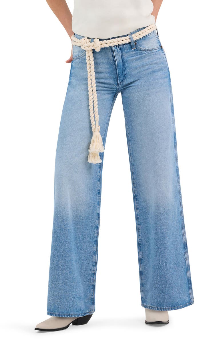 Wrangler World Wide High Waist Wide Leg Jeans, Main, color, Rocky Wash