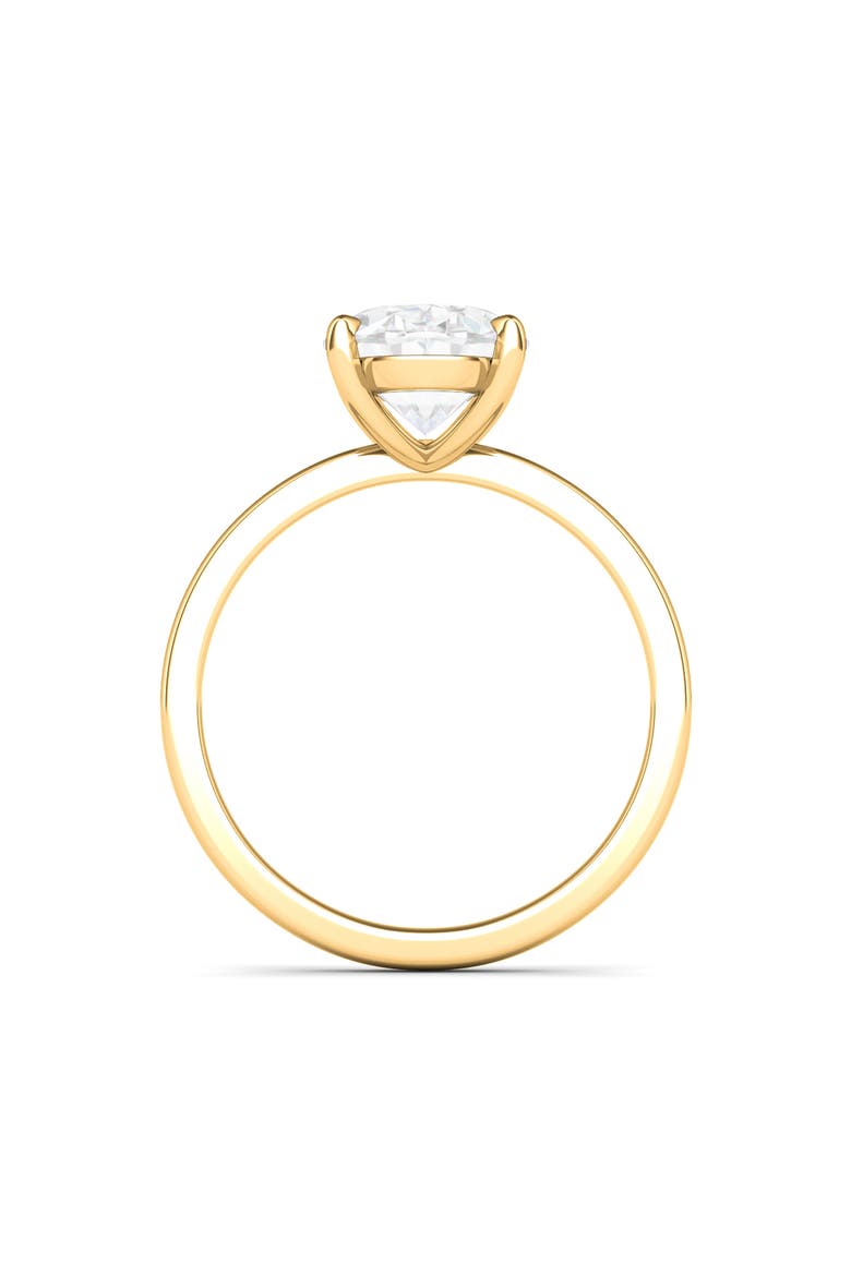 Oval Cut Lab Created Diamond Ring, Alternate, color, 3.00 CTW 18K YELLOW GOLD