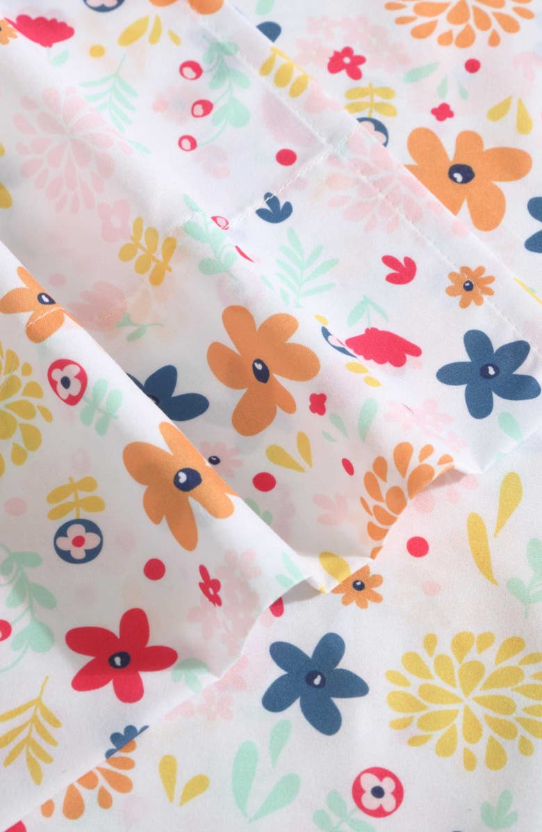Eddie Bauer Colorful Floral Microfiber Sheet Set, Alternate, color, White/ Pink/ Yellow