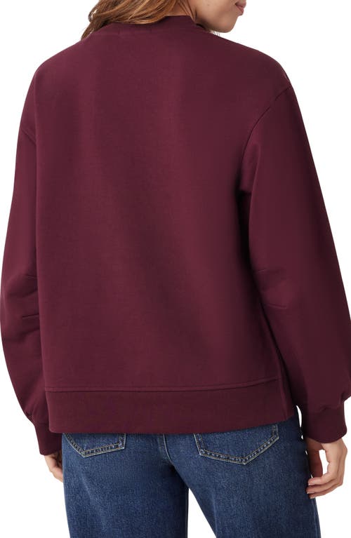 Scotch & Soda Logo Detail Cotton Sweatshirt In Burgundy