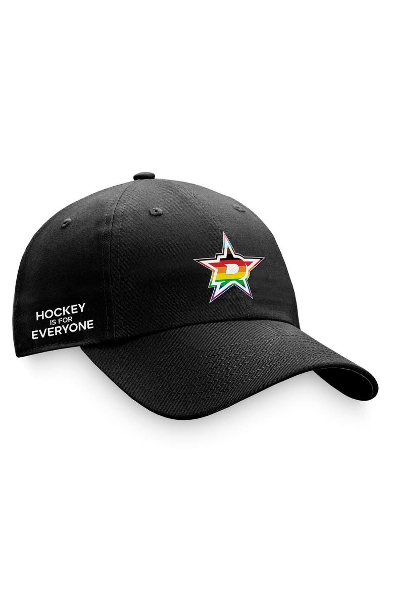 FANATICS Men's Fanatics Branded Black Dallas Stars Team Logo Pride Adjustable Hat, Alternate, color, 