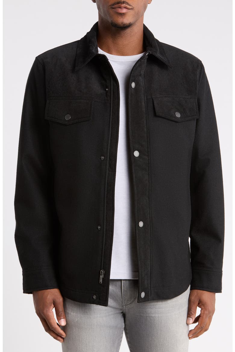 Timberline Hybrid Shirt Jacket, Main, color, BLACK-81969