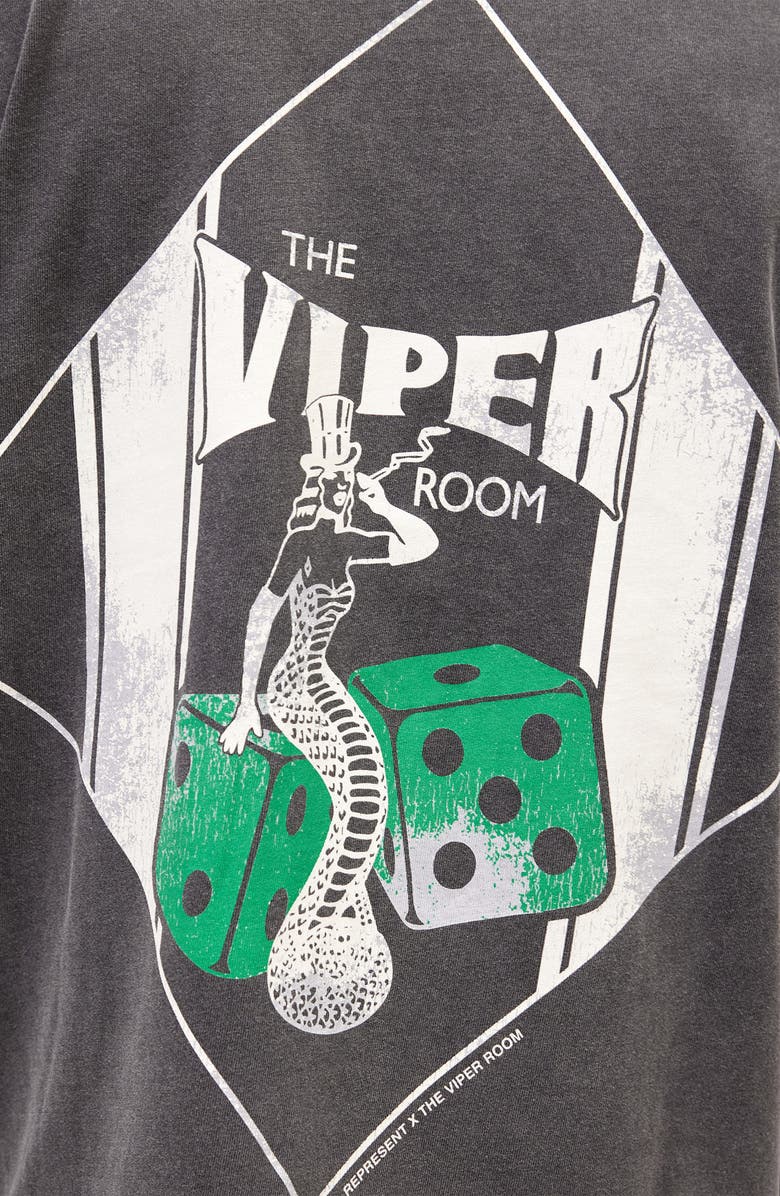 Represent The Viper Room Dice Graphic T-Shirt, Alternate, color, Vintage Grey