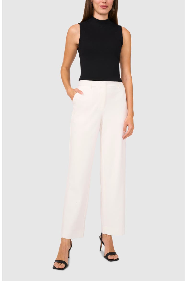 High Waist Straight Leg Pants, Alternate, color, NEW IVORY
