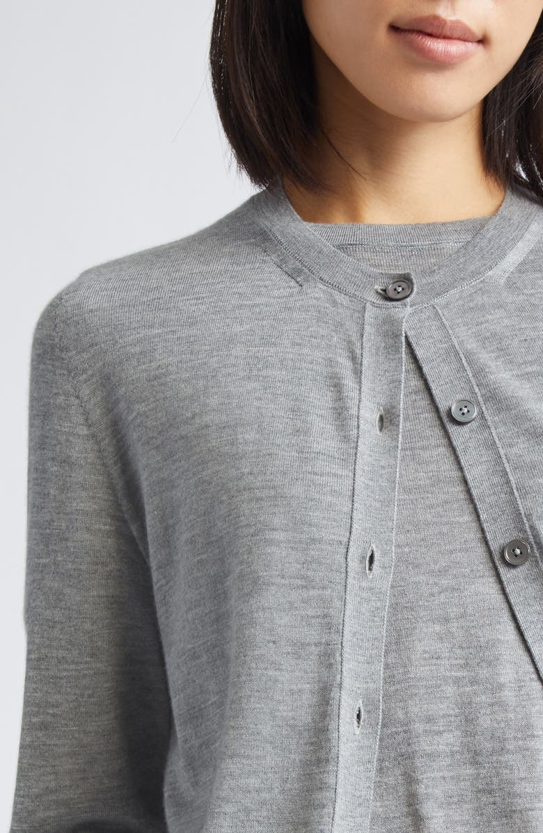 Johnstons of Elgin Honor Cashmere Crewneck Cardigan, Alternate, color, Cullen Grey