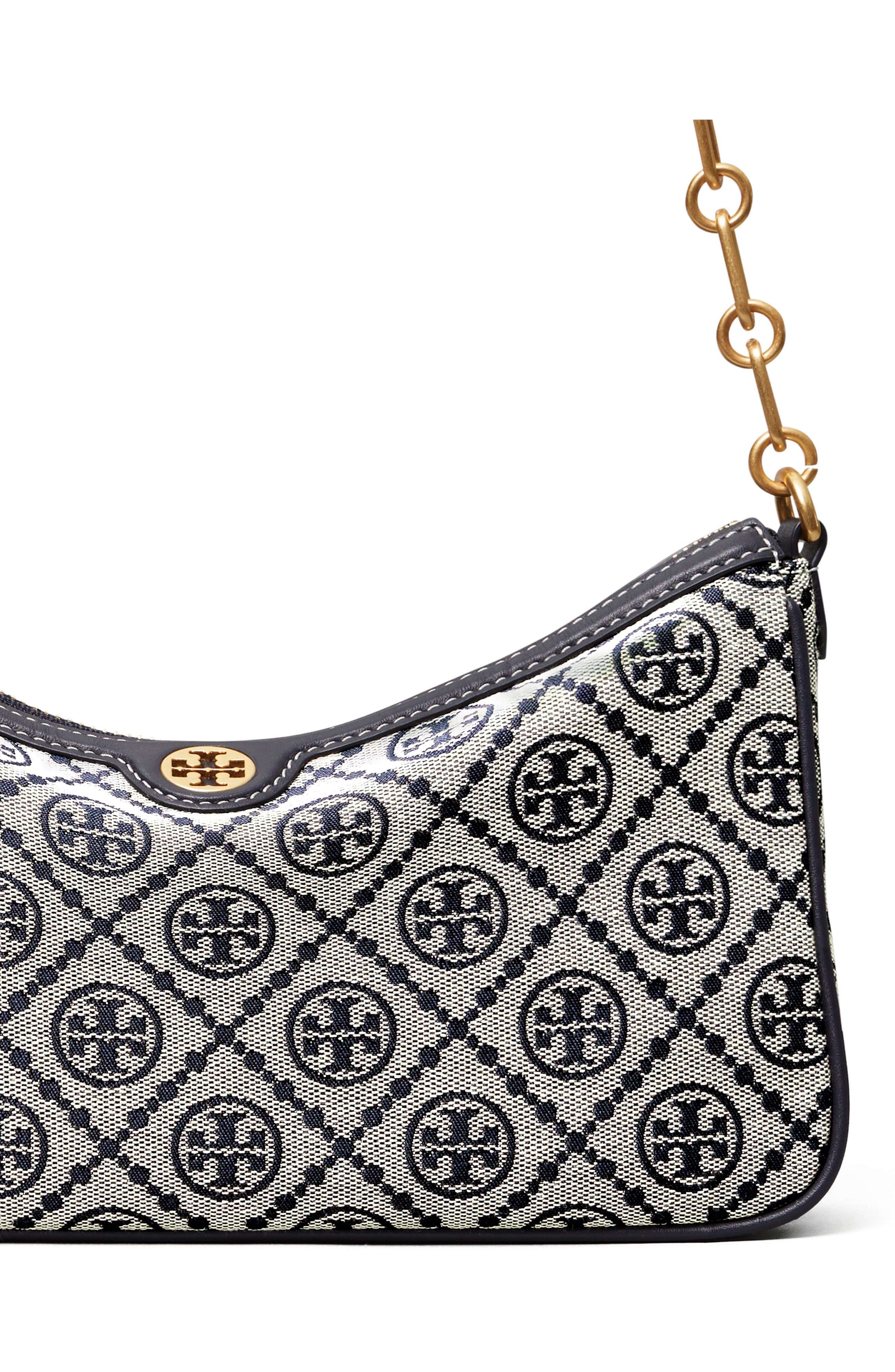 T Monogram Studio Shoulder Bag, Alternate, color, TORY NAVY
