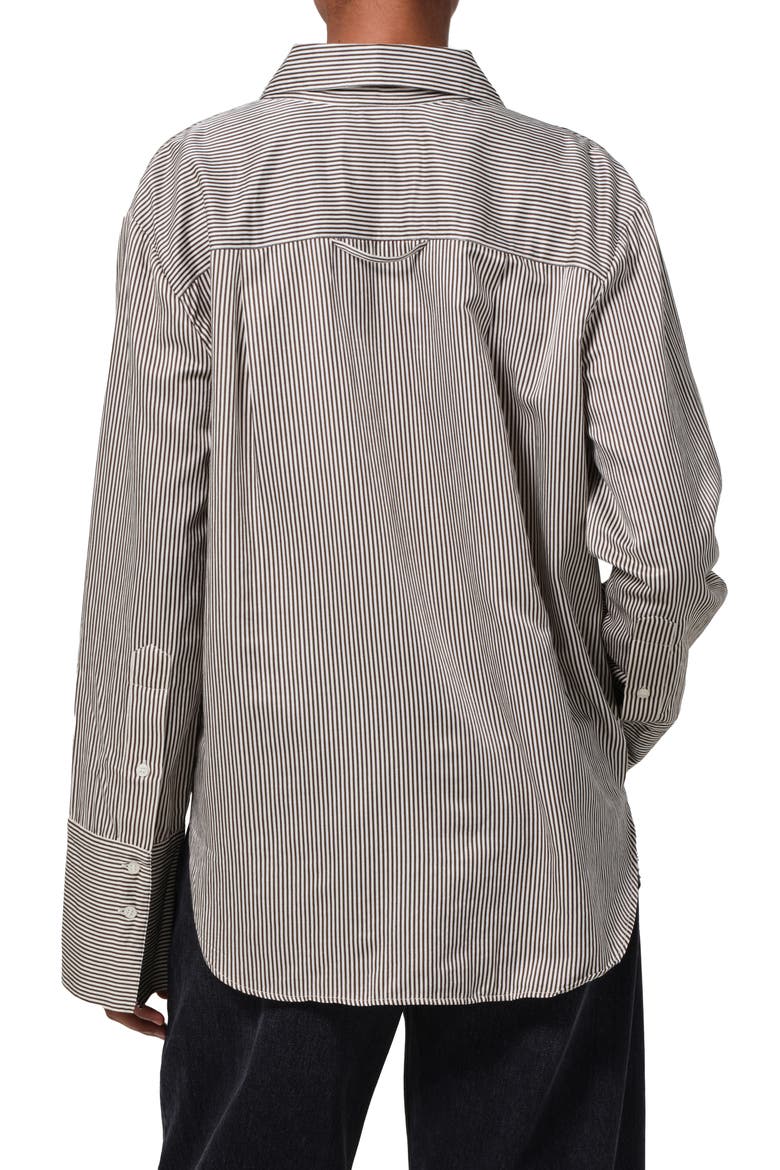Camila Stripe Cotton & Silk Shirt, Alternate, color, VENETIAN STRIPE