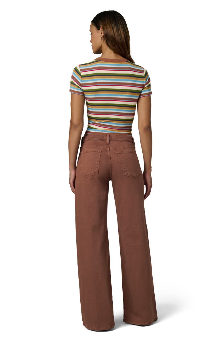 Joe's The Stripe Rib Baby T-Shirt, Alternate, color, Brown Multi Variegated Stripe
