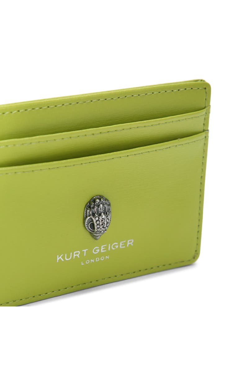 Kurt Geiger London Bond Leather Card Holder, Alternate, color, Bright Green