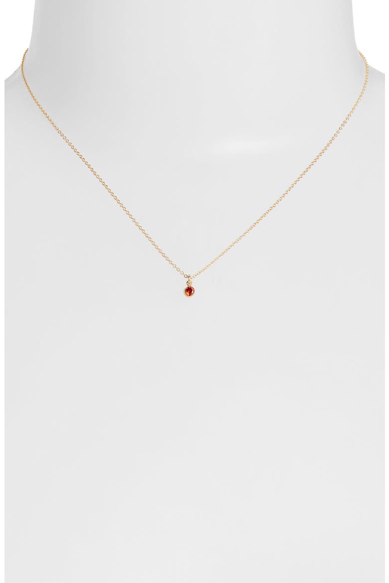 Birthstone Charm Pendant Necklace, Alternate, color, GOLD / JULY