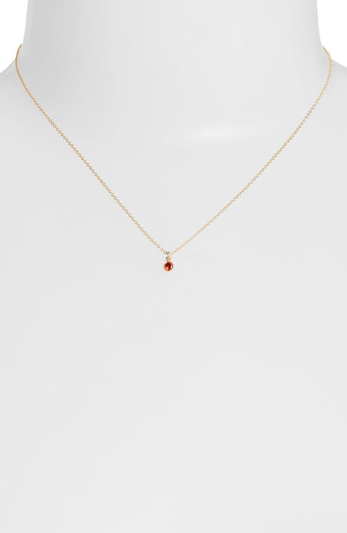 Set & Stones Birthstone Charm Pendant Necklace In Gold