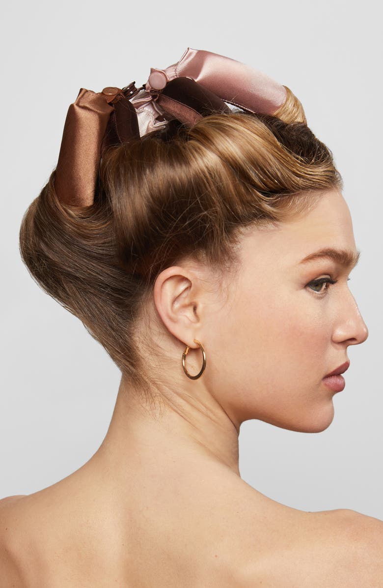 Kitsch 4-Piece Satin-Wrapped Jumbo Flexi Rods, Alternate, color, Rosewood