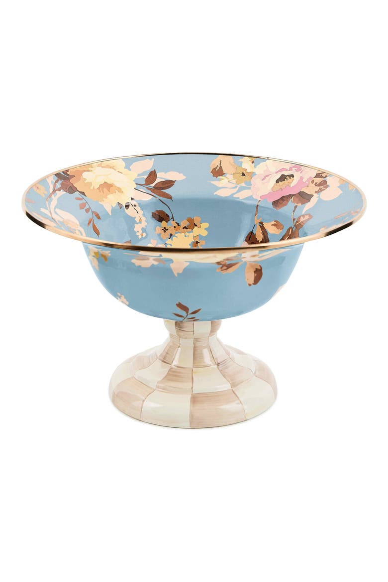 Wild Rose Slate Large Compote, Main, color, BLUE