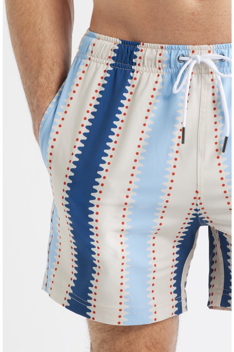 Strike A Match Swim Trunks, Alternate, color, BLUE