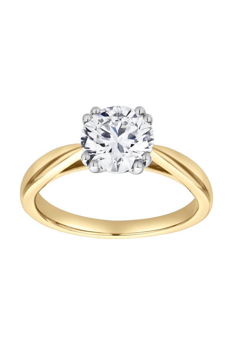 Velora 14K Gold Round Lab Grown Diamond Solitaire Ring - 1.5 Ct, Main, color, 14K Yellow Gold