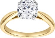 LuvMyJewelry Velora 14K Gold Round Lab Grown Diamond Solitaire Ring - 1.5 Ct