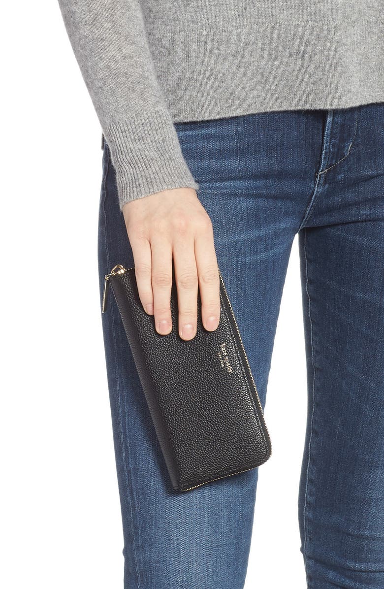 Kate Spade New York margaux leather continental wallet, Alternate, color, 