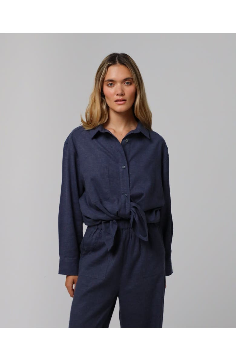 JUANA Lyricist Oversized Shirt, Alternate, color, Indigo Blue