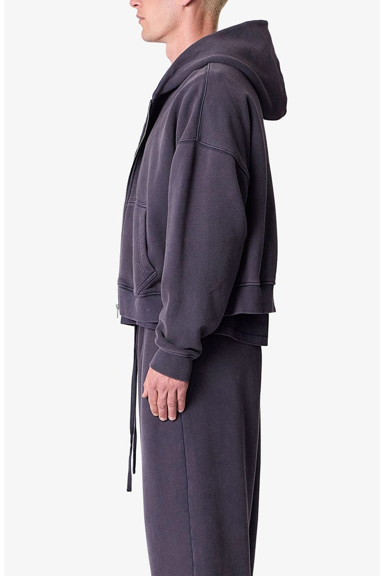 Full Zip Hoodie, Alternate, color, WASHED BLACK